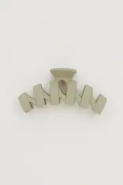 Green Matte Structured Hair Claw
