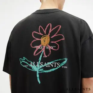 【ALLSAINTS】CRAYO 厚實寬鬆純棉花卉短袖T恤(寬鬆版型)
