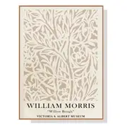 Wall Art 40cmx60cm William Morris Neutral Wood Frame Canvas