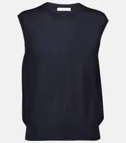 [The Row] The Row Balham cashmere sweater vest AU 10 blue