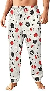 [Generic] Men's Sweatpants, Starry Rugby Ball Layout-8, Polyester Joggers, Sweatpants Jogging Pants for Workout Running