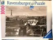 Original Ravensburger Puzzle Paris und die Seine Dark 1000 Pcs Moody Paris Scene