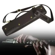 Flute Case Synthetic Leather Stylish for 17 Holes Flute Flute Carrying Bag