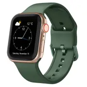 For Apple Watch Series 5,44-mm Case,Pin Buckle Silicone Watch Band,Clover