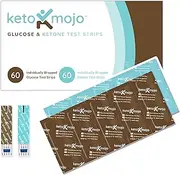 KETO-MOJO Test Strip Combo Pack for Use ONLY with The New GK+ Meter | 60 Blood Glucose + 60 Blood Ketone (120ct)