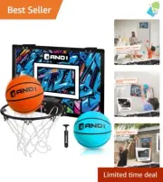 Mini Basketball Hoop with Shatterproof Backboard – Easy Door Mount Accessory