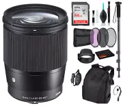 Sigma 16mm f/1.4 DC DN Contemporary Lens for Micro Four Thirds with Advance