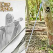 Handmade Gimli Lord of Ring Spear Gandalf Wizard Staff Glamdring Hobbit Spear