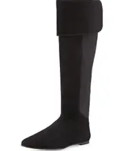 Tory Burch Kevin Over The Knee Boot Suede Black 7.5