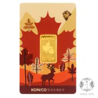 在飛比找momo購物網優惠-【港口王】韓國KOMSCO楓葉金條5公克(金條 5g)
