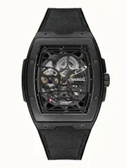 Ingersoll The Challenger Black Skeleton Dial Automatic I12307 50M Mens Watch