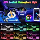 RGB LED Wire Strip Atmosphere Light Bar Remote Control APP Colorful Decor Trim A