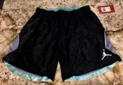 NIKE JORDAN Jumpman Color Block Black Turquoise Basketball Shorts NEW Girls Sz S