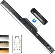 WILLED 3W Makeup Light with Remote Control,3 Colors Changing Mirror Light with 120LED,Magnetic Stick On Touch Light,2000mAh Rechargeable Light Bar for Closet, Cabinet,Kitchen,Bedside,Desk,Wall