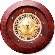 Roulette Sets Russian Roulette Wooden Roulette Wheel Set with Double-Zero Layout and Precision Bearings for Game Night Essential Party Games
