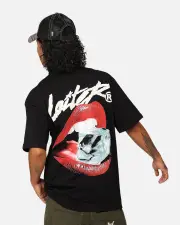 [LOITER] Loiter Cold Lips T-shirt Black - Size XL XL Black
