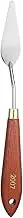 uxcell Palette Knife Painting Tool 2.64" x 0.79" Stainless Steel Teardrop Blade 8.66" Length Spatula Painting Pallet Knives with Hole Beech Wood Handle for Oil Acrylic Canvas, Red/Silver