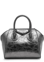 Givenchy Antigona Toy Metallic Leather top Handle bag - Silver ONE SIZE