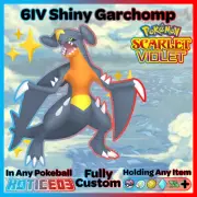 GARCHOMP ✨ SHINY ✨/Non-Shiny 6IV Pokemon SCARLET and VIOLET Battle Ready VGC EVs