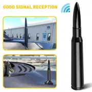 For Chevrolet Silverado GMC Sierra Bullet Aluminum Short Antenna Black 5.5" HTX
