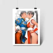 Suspect Chun Li & Mai Poster | Classic Arcade Game Art | High Quality Prints