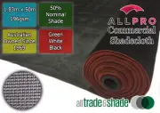 Commercial/Horticultural Shadecloth/Shade Cloth 50% 1.83Mx50M Black/Green/White