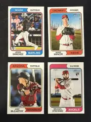 2023 Topps Heritage SHORT PRINT(4x) Minor Stefanic Sanchez McCarthy 4 card lot!