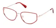 Max & Co. MO5122 066 Women’s Glasses Red Size 55 - Private Health Rebate - Blue Light Block Available