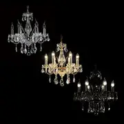 Asfour Crystal 6Lt Chandelier in Chrome, Gold or Black
