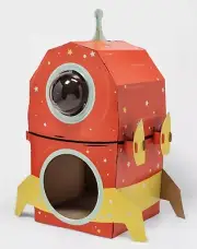 Boots & Barkley 2 Story Cat Scratcher Spaceship New