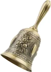 1 Pack Hand Held Bell, Metail Dinner Bell Wedding Bells, Service Call,...