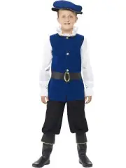 Blue Royal Tudor Boy Costume Horrible Histories Historical Medieval Book Day