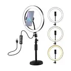 3 Mode Dimmable LED Video Ring Light Selfie Photograph With Desktop Stand Kit A