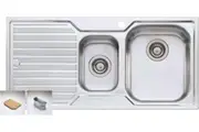 Oliveri Diaz 1 & 1/2 Double Right Hand Bowl Inset Sink With Drainer DZ102