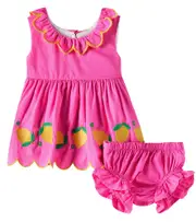 [Fabula] Fábula Baby cotton dress and bloomers set M 6 pink