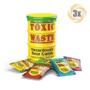 3x Drums Toxic Waste Sour Novelty Candy Collectible Drums Assorted Flavors 1.7oz