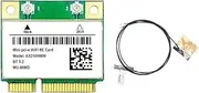 Xuegier AX210HMW WiFi Card+Antenna Replacement Spare Parts Accessories WiFi 6E Mini PCI-E AX210 802.11Ax/Ac 2.4G/5G/6Ghz BT5.2 Wireless Adapter for Laptop