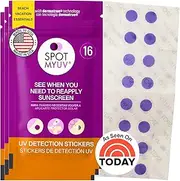 SPOTMYUV UV Detection Stickers for Sunscreen with Dermatrue Skin Mimicking Technology - 48 Count
