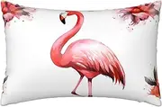 Satin Pillowcase for Hair and Skin Silk Pillow Cases Queen Size Satin Pillow Cover 20x30 Inches Flamingo Pillowcases with Zipper Cooling Pillow Cases Gifts for Women Men