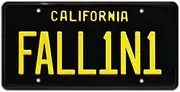 Celebrity Machines Lucifer | FALL1N1 | Metal Stamped License Plate