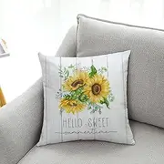 Cushion covers Cushion Covers 40cm x 40cm Sunflower Yellow Cushion Covers Invisible Zipper Sofa Cushions Outdoor Cushions Garden Cushions Decorative Pillows Square Pillow Case(Sunflower Yellow,50 x 50