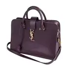 YSL SAINT LAURENT MONOGRAM CABAS TOTE BAG LARGE BURGUNDY