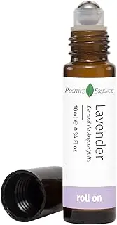 Lavender Essential Oil Roll On, Pure Lavender Essential Oil and Jojoba Oil for Relaxation and Skin Application, Leak-Proof Rollerball (10 mL)