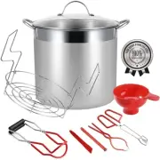 Water Bath Canning Pot with Rack and Lid, Steam Canner with Canning Supplies ...