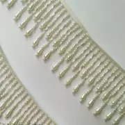 Pearl Bead Tassel Trim Edging Fringe Sewing Wedding Dress Bridal Dress DIY Craft
