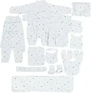 [WESIEVYA] Infant Toddler Clothes Set Cotton Jumpsuit Bib Towel Spring Outfit for Boys and Girls