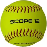 RECKEN Scope 12 Inch Leather Softball – Split Leather, Raised Seams, 0.47 C.O.R.
