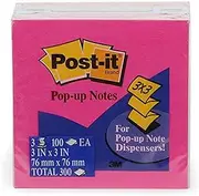 Post-It Pop-Up Notes Set of 3, 76 mm x 76 mm, Pink/Blue