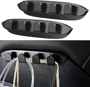 VINBY Seat Back Hooks for Model 3 Model Y 2017-2023, Headrest Hooks Car Bag Hook Back Seat Hanger for Model 3 Model Y 2023 Accessories (2 Pack Black)