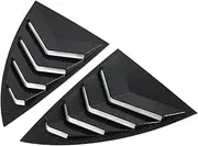 ABS Black Rear Window Louvers Spoiler Cover Trim Car Exterior Auto Accessories Compatible for Tesla Model Y 2020 2021 2022 2023(Carbon Fiber)